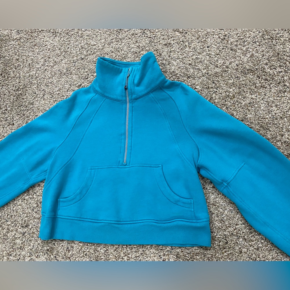 Lululemon Scuba Oversized Funnel Neck Half Zip (Oceanic Color) Xsmall/Small - Picture 2 of 9